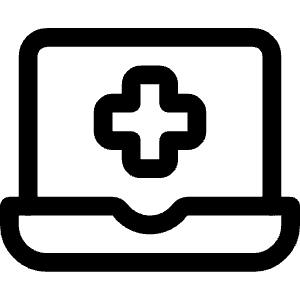 Medical App Laptop 1 Icon from Ultimate Regular - Free Set