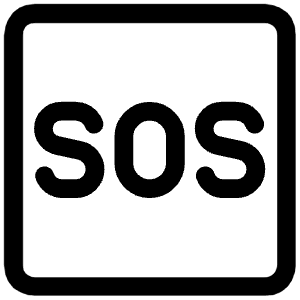 Sos Sign Icon from Ultimate Regular - Free Set