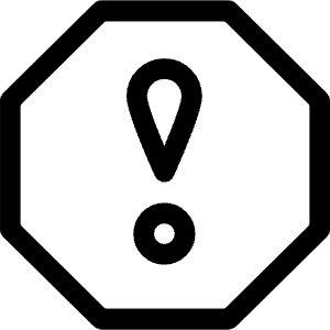 Alert Octagon 1 Icon from Ultimate Regular - Free Set