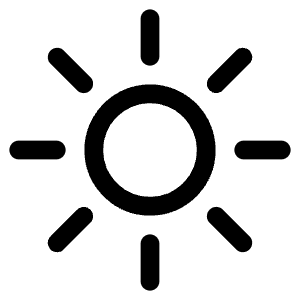 Brightness Icon from Ultimate Regular - Free Set