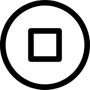 Button Stop Icon from Ultimate Regular - Free Set