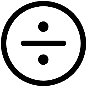 Division Math Symbol Circle Icon from Ultimate Regular - Free Set