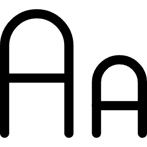 Font Size Icon from Ultimate Regular - Free Set