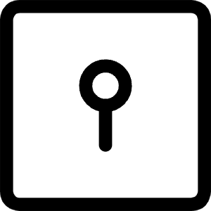 Keyhole Square Icon from Ultimate Regular - Free Set