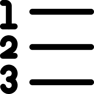 List Numbers Icon from Ultimate Regular - Free Set