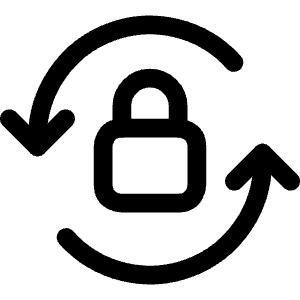 Synchronize Arrows Lock Icon from Ultimate Regular - Free Set