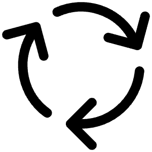 Synchronize Arrows Three Icon from Ultimate Regular - Free Set