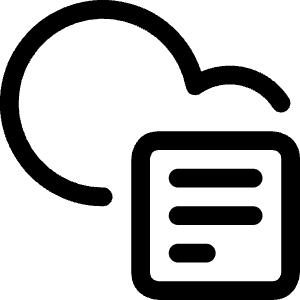 Cloud File Icon from Ultimate Regular - Free Set