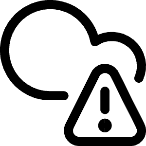 Cloud Warning Icon from Ultimate Regular - Free Set