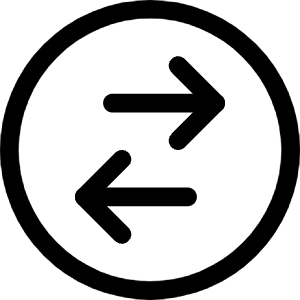 Data Transfer Circle Icon from Ultimate Regular - Free Set