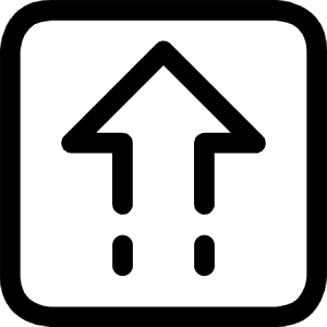 Upload Square Icon from Ultimate Regular - Free Set