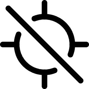 Location Off Target Icon from Ultimate Regular - Free Set