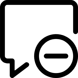 Messages Bubble Square Subtract Icon from Ultimate Regular - Free Set