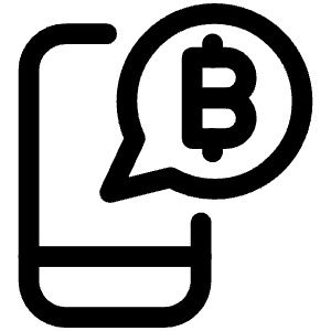 Crypto Chat Mobile Phone Icon from Ultimate Regular - Free Set