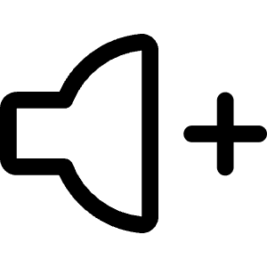 Volume Control Up 1 Icon from Ultimate Regular - Free Set