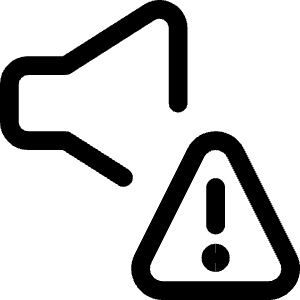 Volume Control Warning Icon from Ultimate Regular - Free Set