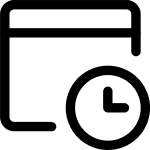 App Window Clock Icon from Ultimate Regular - Free Set