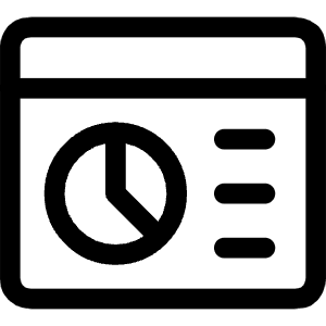 App Window Pie Chart Icon from Ultimate Regular - Free Set