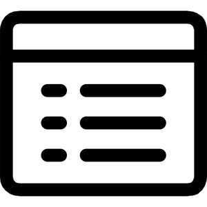 App Window Text 1 Icon from Ultimate Regular - Free Set