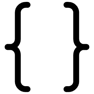 Curly Brackets Icon from Ultimate Regular - Free Set