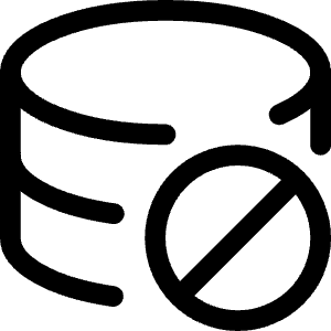 Database Disable Icon from Ultimate Regular - Free Set