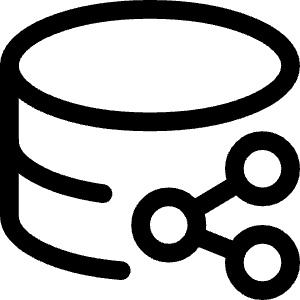 Database Share 1 Icon from Ultimate Regular - Free Set