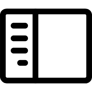 Sidebar Line Left Icon from Ultimate Regular - Free Set