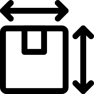 Package Dimension Icon from Ultimate Regular - Free Set