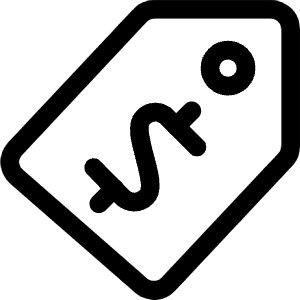 Tag Dollar Icon from Ultimate Regular - Free Set