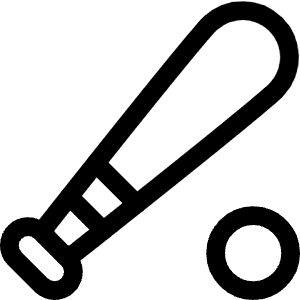 Baseball Bat Ball Icon from Ultimate Regular - Free Set