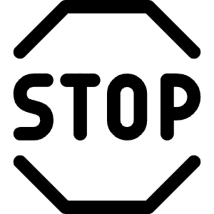Road Sign Stop Icon from Ultimate Regular - Free Set