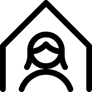 Single Woman Home Icon from Ultimate Regular - Free Set