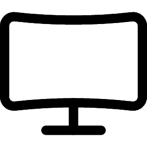 Modern Tv Curvy Edge Icon from Ultimate Regular - Free Set