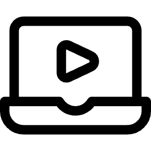 Video Player Laptop Icon from Ultimate Regular - Free Set