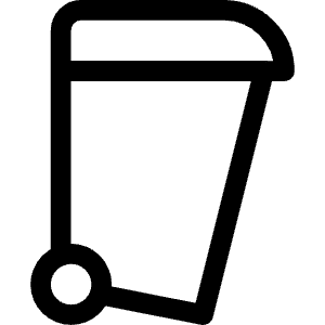 Garbage Bin Icon from Ultimate Regular - Free Set