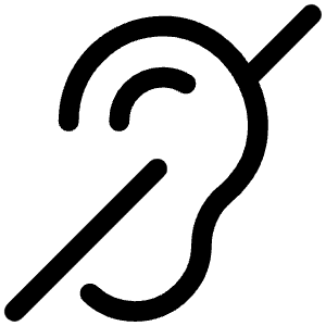 Hearing Disability Icon from Ultimate Regular - Free Set