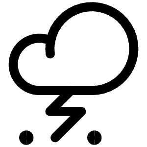 Weather Cloud Snow Thunder Icon from Ultimate Regular - Free Set