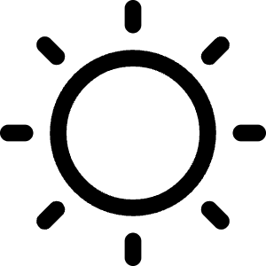 Weather Sun Icon from Ultimate Regular - Free Set