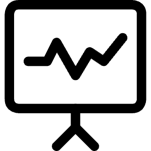 Presentation Board Graph Icon from Ultimate Regular - Free Set