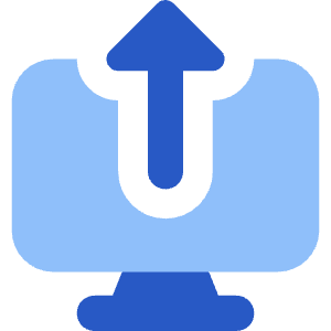 Upload Computer Icon from Core Flat Set