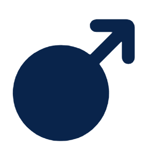 Male Fill Icon from Mingcute Fill Set