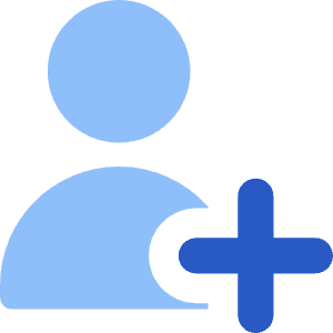 User Add Plus Icon from Core Flat Set