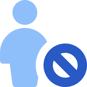 User Full Body Block Remove Icon from Core Flat Set