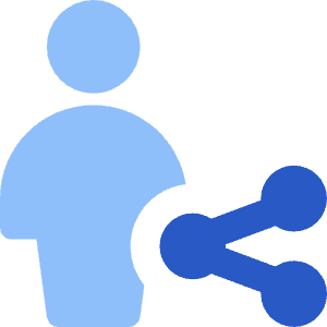 User Full Body Share Icon from Core Flat Set