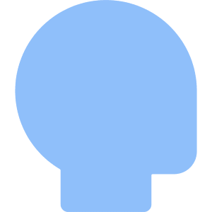 User Head Side Icon from Core Flat Set