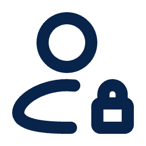 User Lock Line Icon from Mingcute Line Set