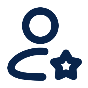 User Star Line Icon from Mingcute Line Set