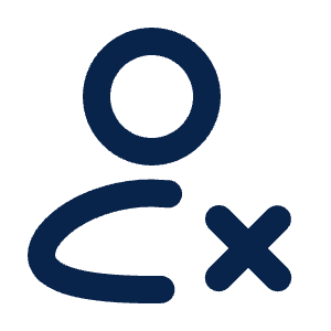 User X Line Icon from Mingcute Line Set