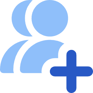 Users Group Add Icon from Core Flat Set