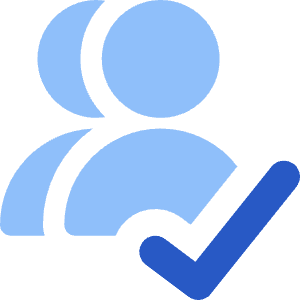 Users Group Check Icon from Core Flat Set